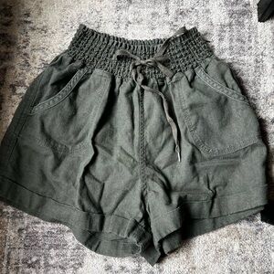 Forever 21 Dark Green High Waist Shorts